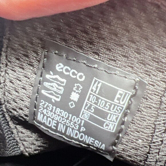 Ecco Shape 35 Black Leather Chelsea Boots Low Heel Womens EU 41 US 10- 10.5 - Picture 13 of 13